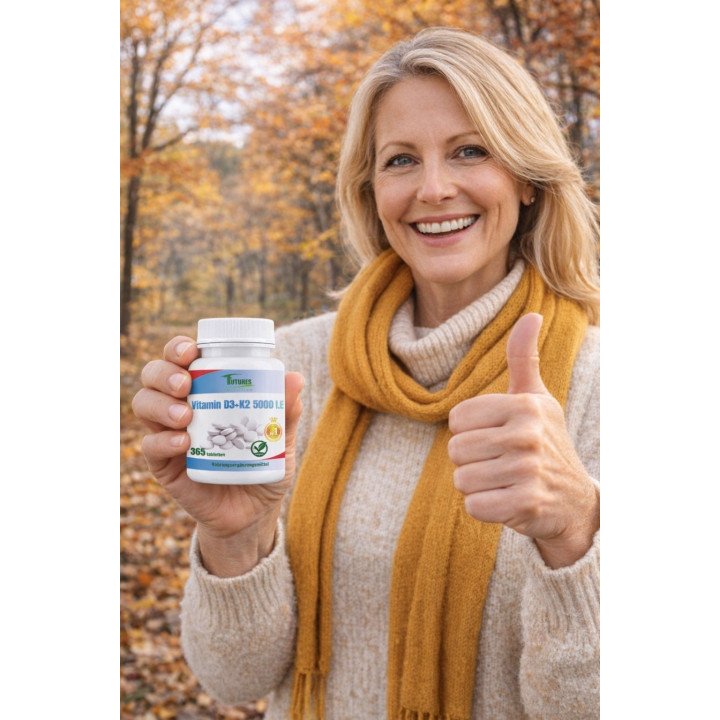 Futures Nutrition Witamina D3 K2 MK7 wygodna suplementacja co 2 dni