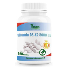 Futures Nutrition Witamina D3 5000 IU K2 MK7 200 ug 365 tabletek  