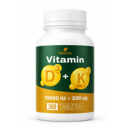 Helivra Vitamin D3 + K2 MK 7  Twoja  dawka słońca, siły i dobrego nastroju