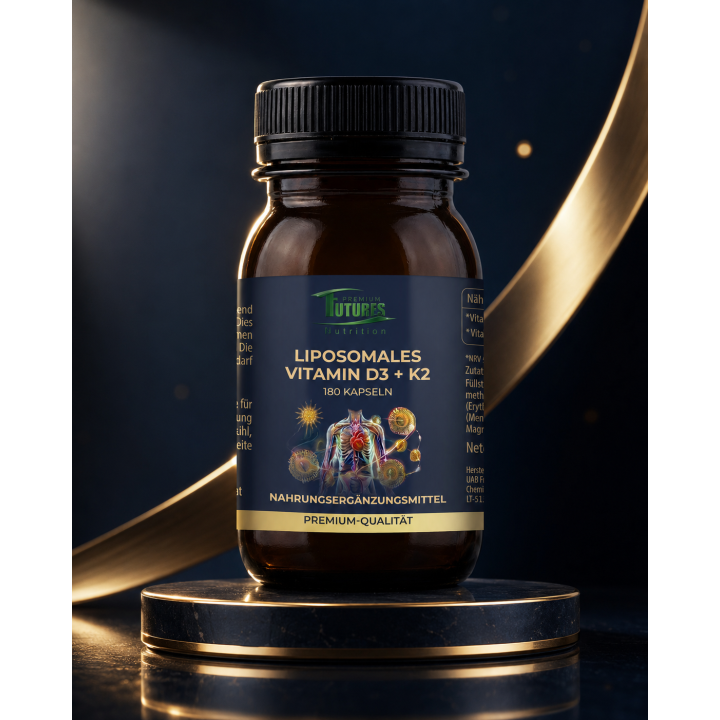 Futures Nutrition Liposomalna Witamina D3 5000 IU + K2 MK-7  180 kapsułek