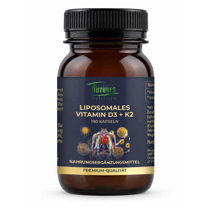 Futures Nutrition Liposomalna Witamina D3 5000 IU + K2 MK-7  180 kapsułek