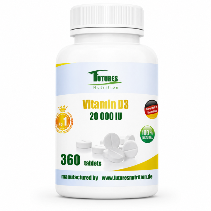Witamina D3 20000 IU 360 tabletek Futures Nutrition | Helivra