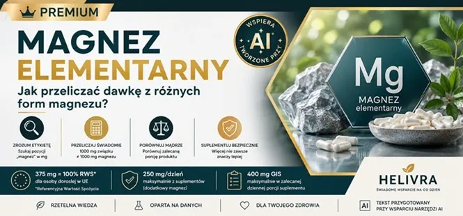 Magnez elementarny – jak przeliczać dawkę magnezu z różnych form suplementów