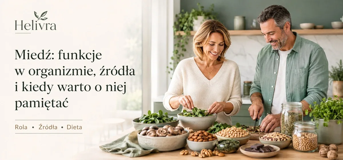 Miedź: funkcje w organizmie, źródła i kiedy warto o niej pamiętać