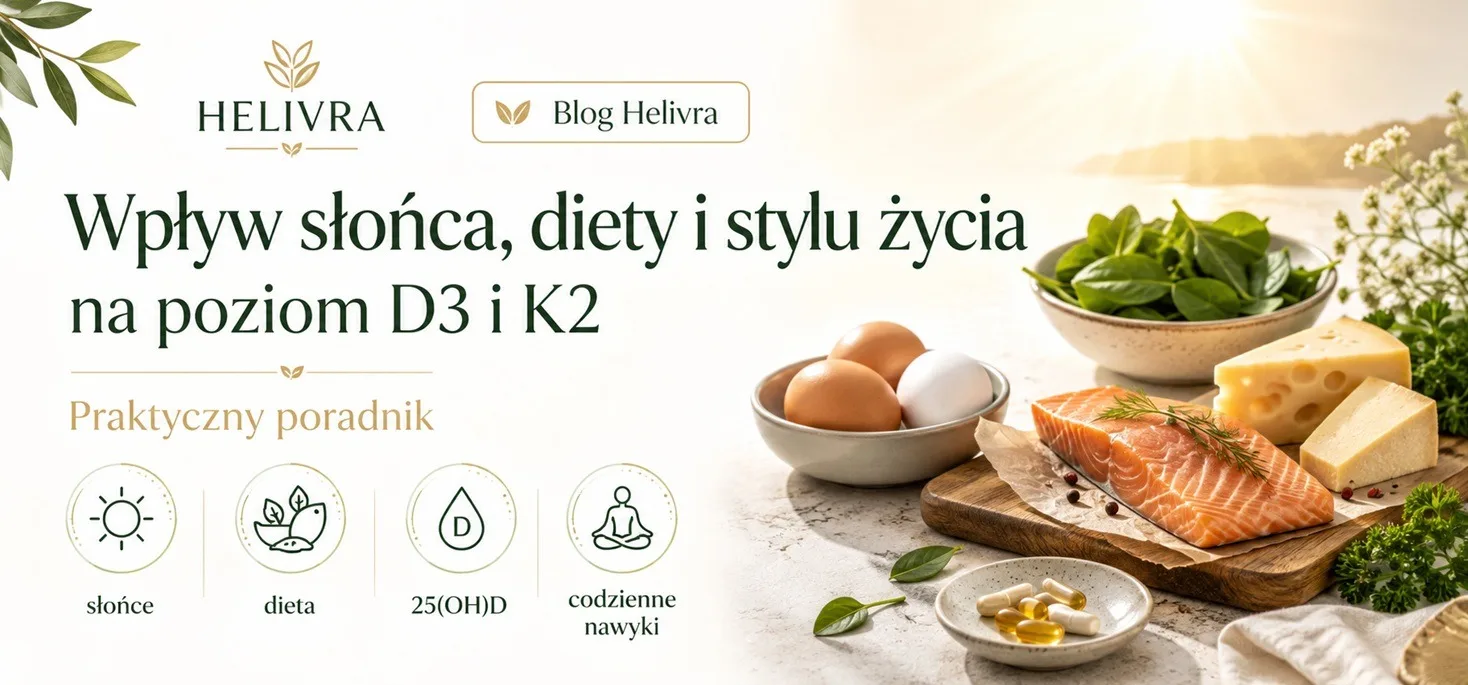 Wpływ słońca, diety i stylu życia na poziomy D3 i K2